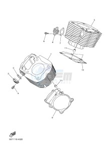 XVS950CR XVS950 ABS XV950 RACER (B334) drawing CYLINDER