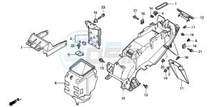 CB500 drawing REAR FENDER