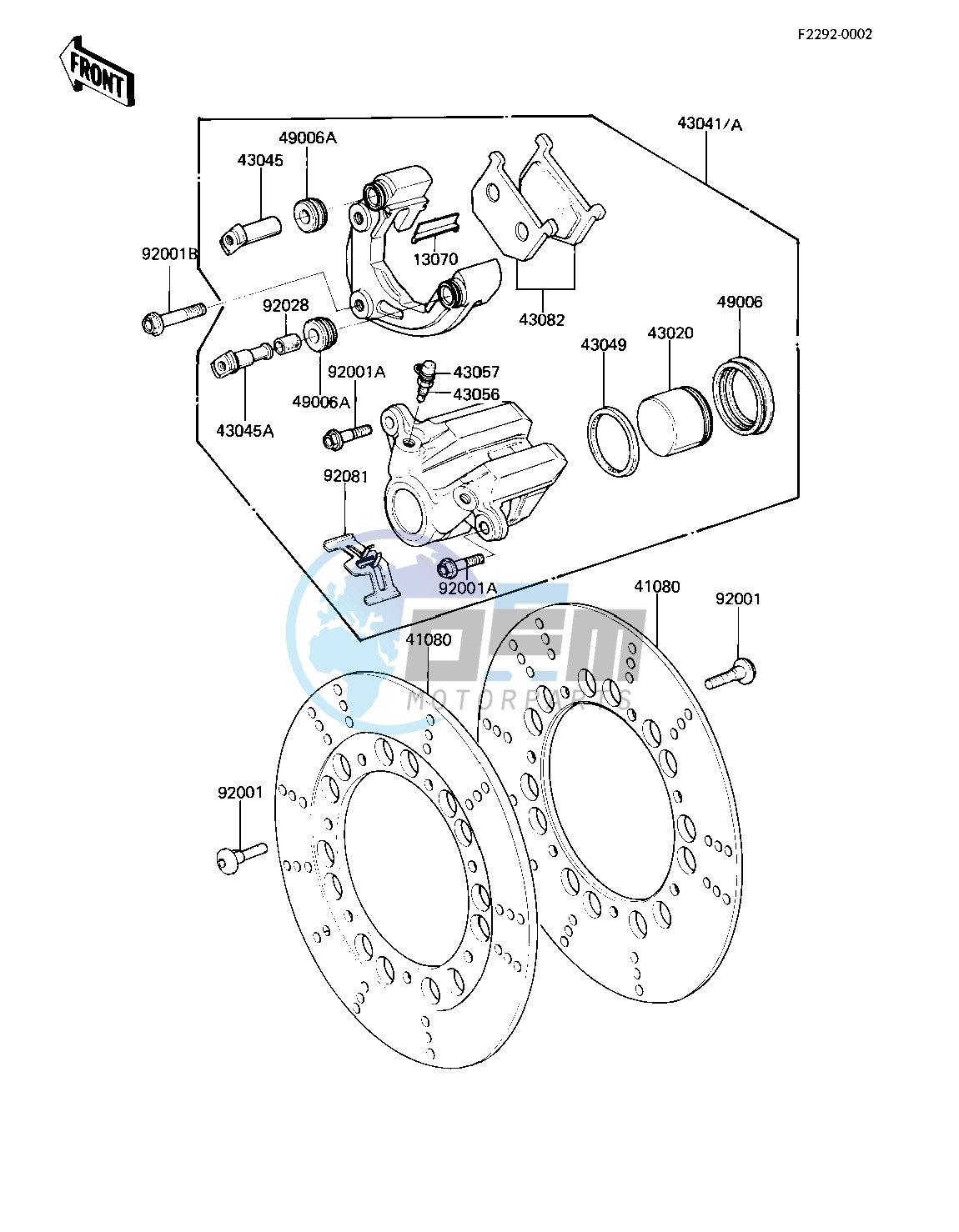 FRONT BRAKE -- 81 -82 KZ750-E2_E3- -