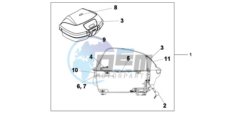 32 45L TOP BOX SIENNA RED