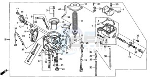 TRX350FM FOURTRAX 350 4X4 drawing CARBURETOR