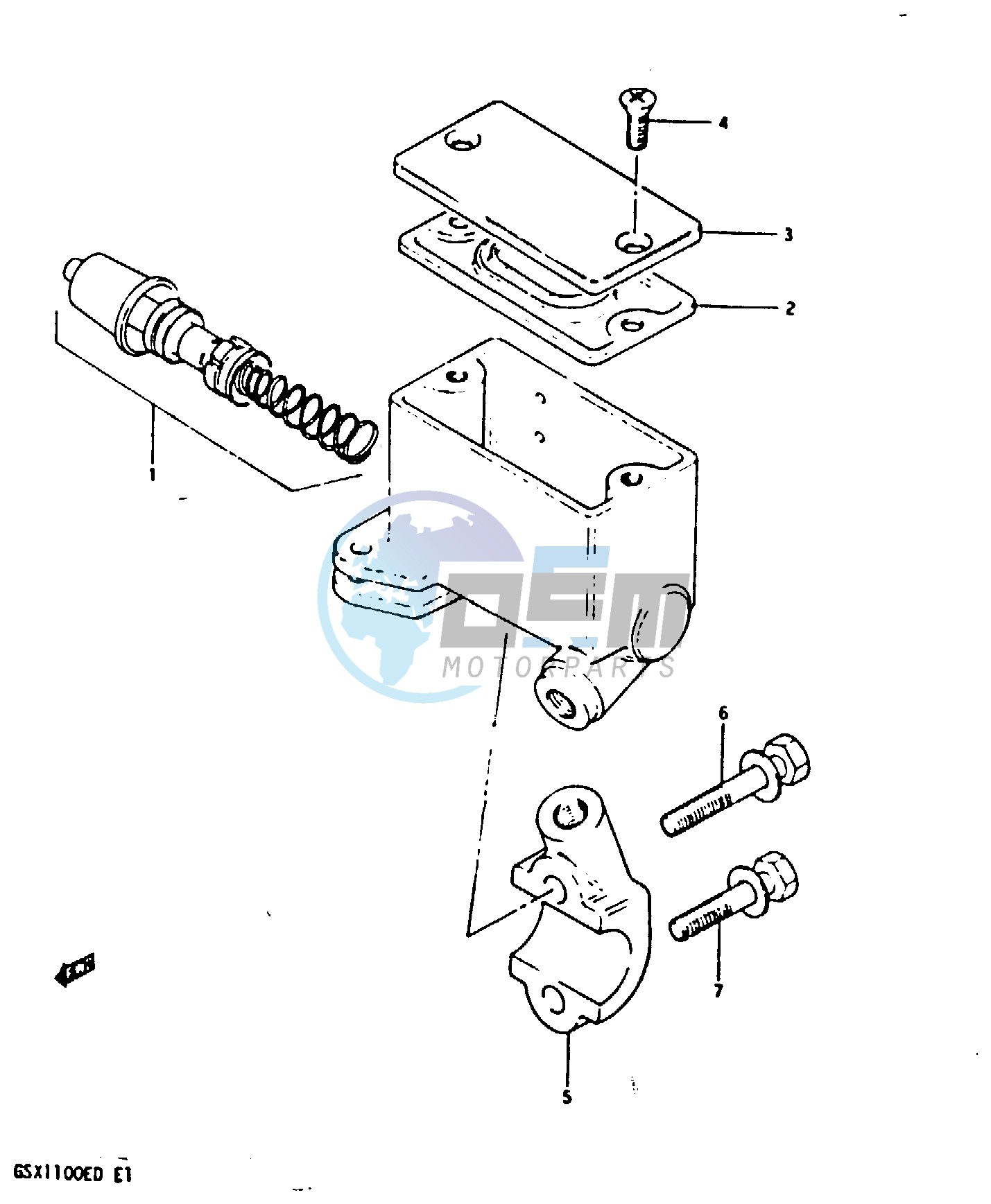 FRONT MASTER CYLINDER (GSX1100Z D XD)