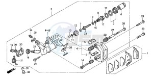 TRX650FA drawing REAR BRAKE CALIPER