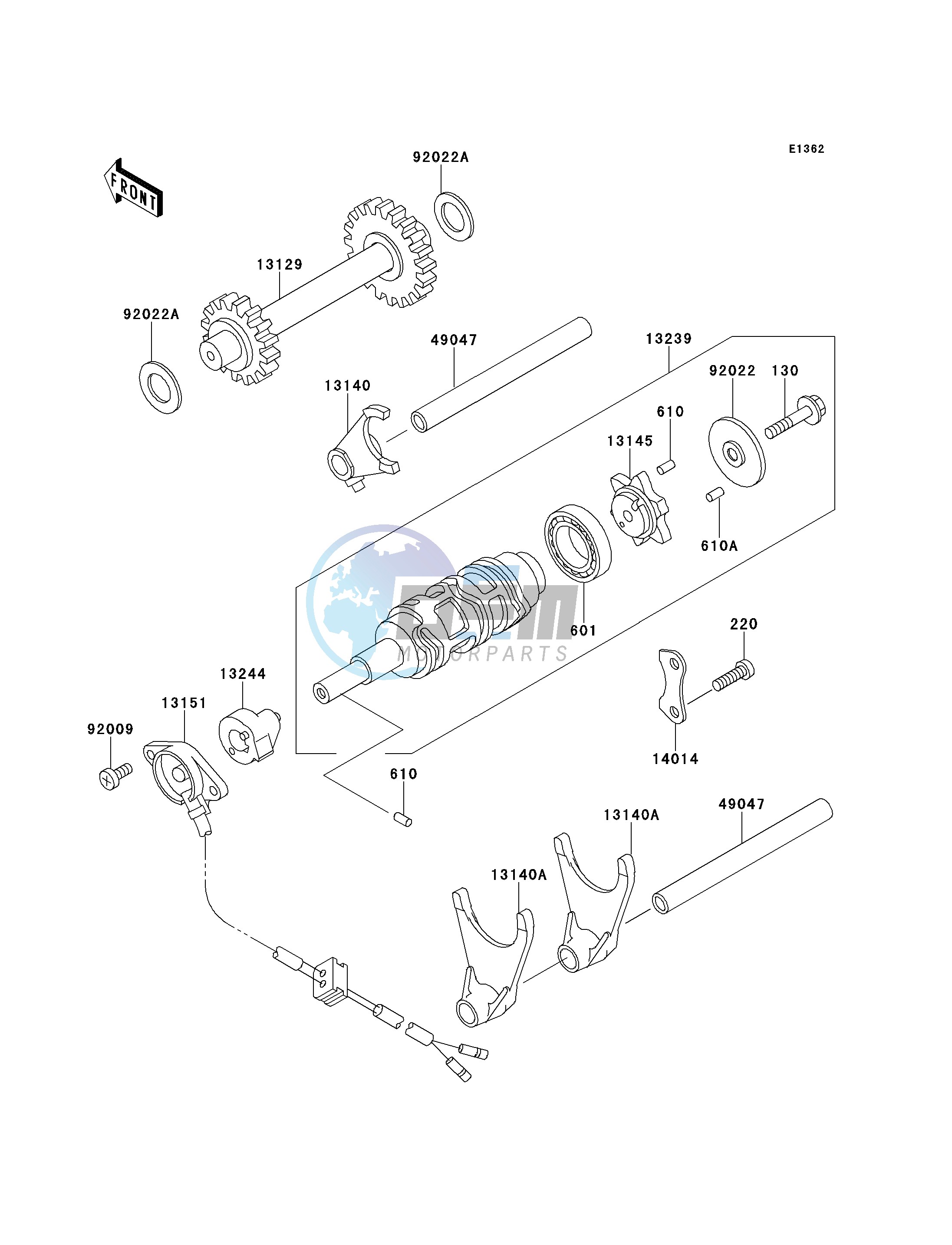 GEAR CHANGE DRUM_SHIFT FORK-- S- -