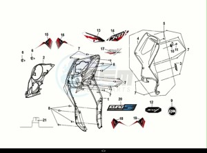 CROX 50 (AE05WB-EU) (E5) (M1) drawing FRONT COVER - FRONT INNER BOX