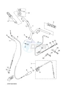 CW50 BOOSTER (2DW2 2DW2) drawing STEERING HANDLE & CABLE