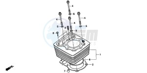 XR250R drawing CYLINDER