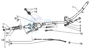 Super Hexagon 180 GTX 12 inch drawing Handlebars component parts