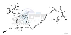 SH125D SH125i UK - (E) drawing REAR BRAKE HOSE/ BRAKE PIPE