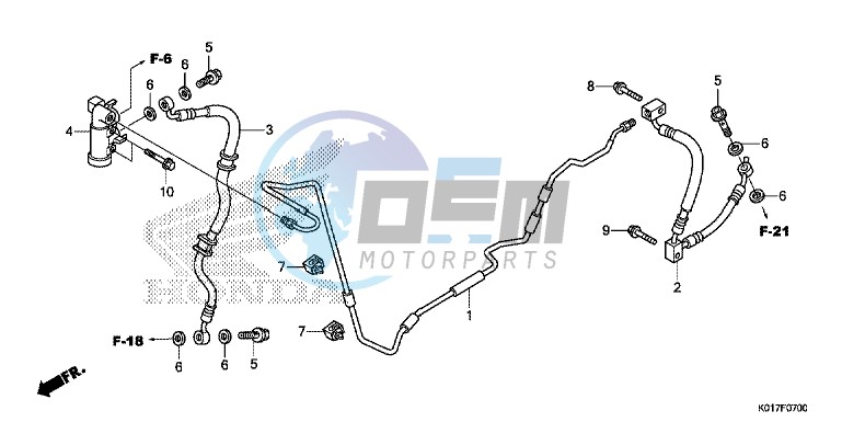 REAR BRAKE HOSE/ BRAKE PIPE