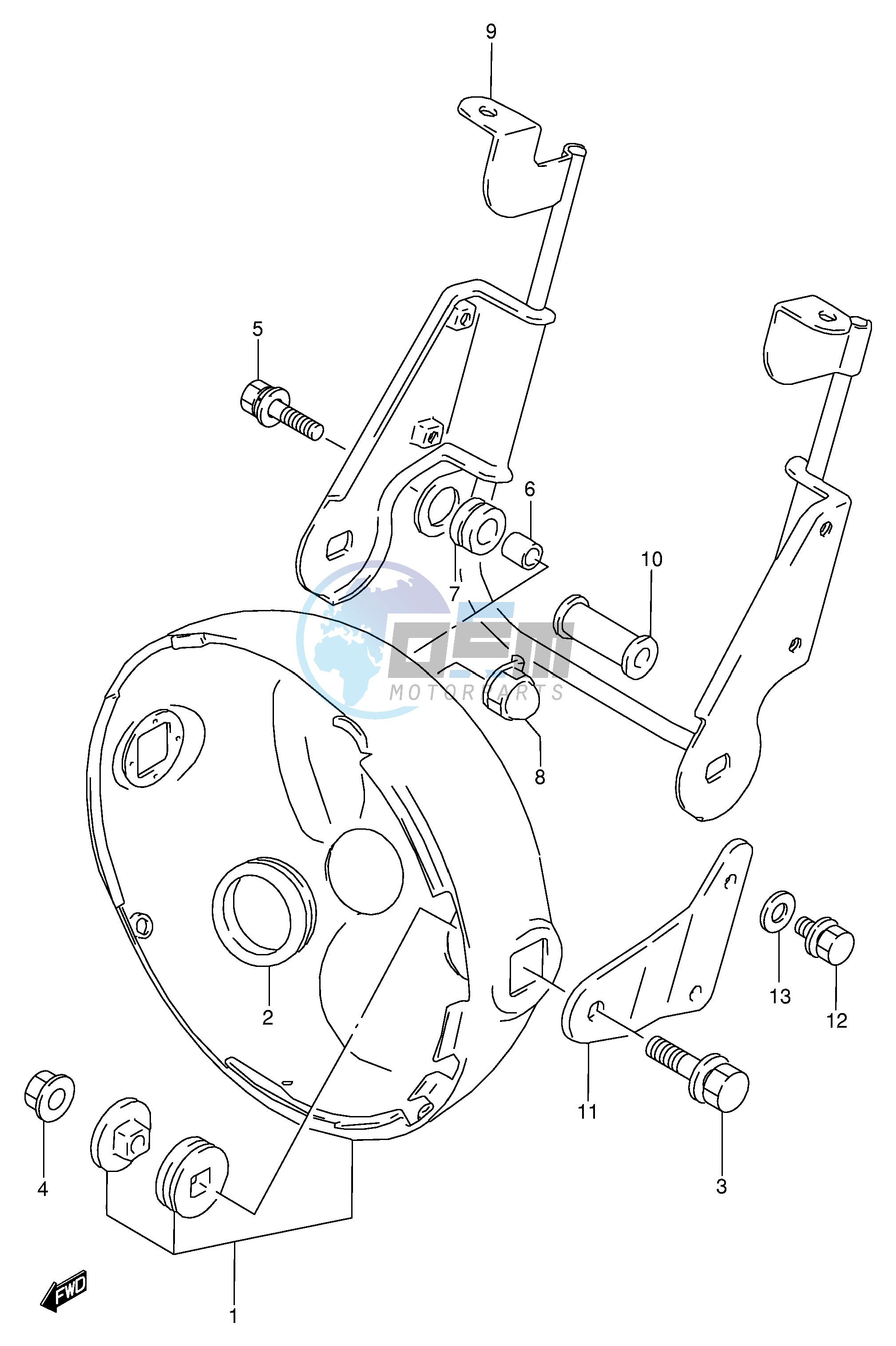 HEADLAMP HOUSING (MODEL R T)