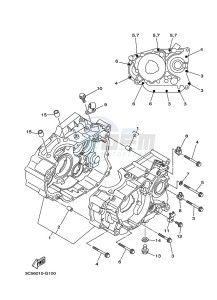 XT250 XT250P (B1UK) drawing CRANKCASE