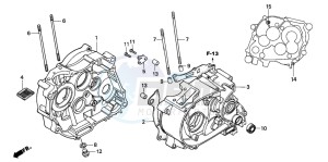 CRF100F drawing CRANKCASE (CRF100F)