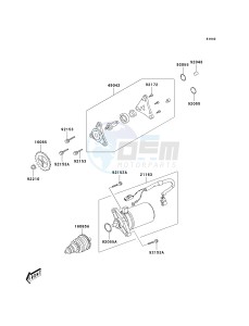 KSF 50 B [KFX50] (B7F-B9S) B7F drawing STARTER MOTOR