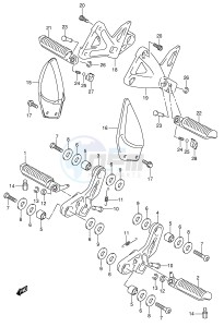 GSX600F (E2) Katana drawing FOOTREST