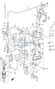 DF 250 drawing Fuel Pump/Fuel Vapor Separator (DF 250S)