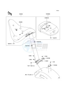 VN 1700 E [VULCAN 1700 CLASSIC] (9G-9FA) E9F drawing SEAT