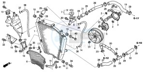 CBR1000RR drawing RADIATOR (CBR1000RR4/5)