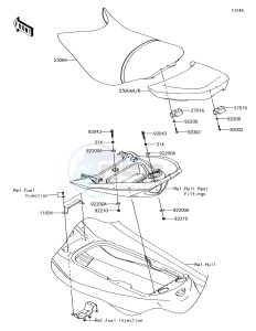 JET SKI ULTRA 310X JT1500LGF EU drawing Seat