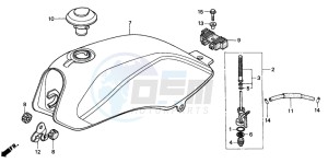 CG125 drawing FUEL TANK