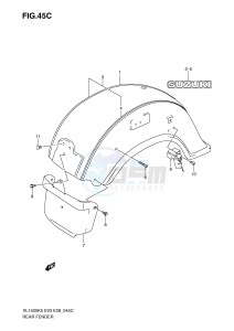 VL1500 (E3-E28) drawing REAR FENDER (MODEL K9)