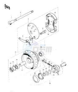 KE 125 A [KE125] (A3-A6) [KE125] drawing FRONT HUB_BRAKE -- 76-79- -