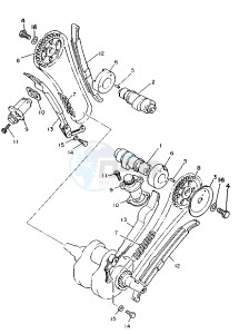 XV VIRAGO 535 drawing CAMSHAFT -CHAIN