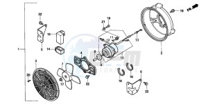 TRX300 FOURTRAX 300 drawing COOLING FAN KIT