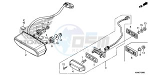 VFR800XF CrossRunner 2ED drawing TAILLIGHT