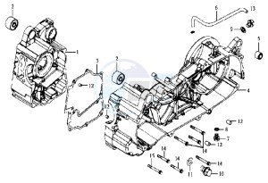 JOYRIDE 125 E2 drawing CRANKCASE RIGHT / START MOTOR