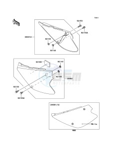 KX85 / KX85 II KX85A9F EU drawing Side Covers