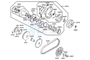 PEOPLE S 50 4T from 05-2009 drawing Transmission  Pulley