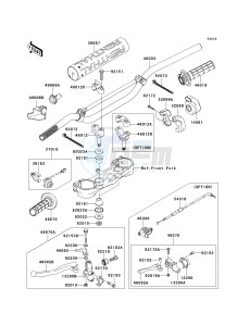 KX 250 T [KX250F] (7F) T7F drawing HANDLEBAR