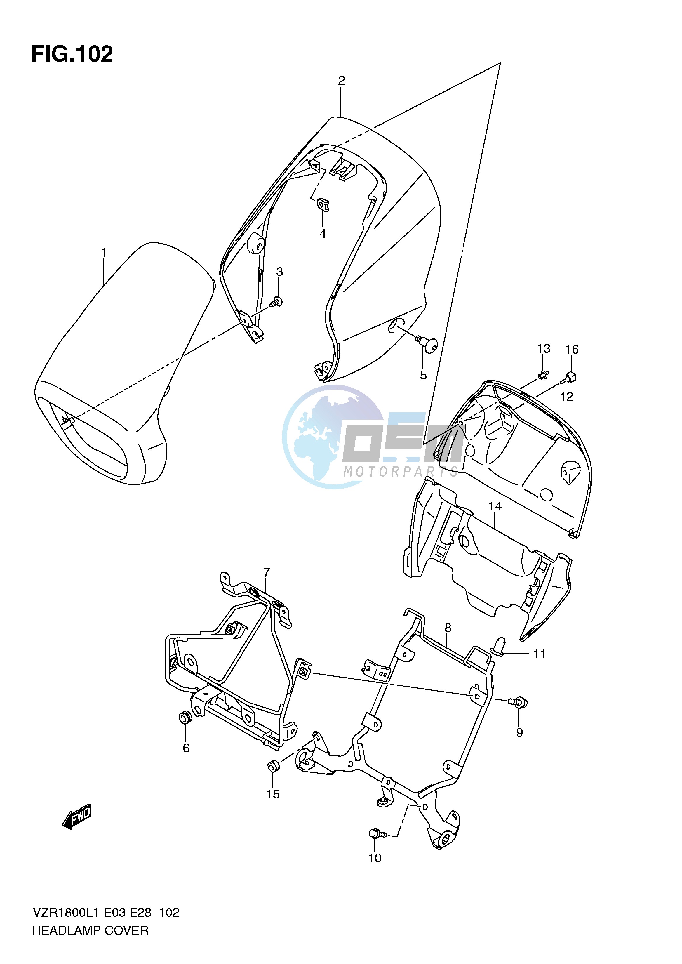 HEADLAMP COVER (VZR1800L1 E33)