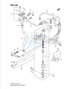 DL650 drawing REAR MASTER CYLINDER (DL650AUEL1 E19)