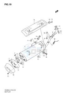 AN400 ABS BURGMAN EU-UK drawing MUFFLER