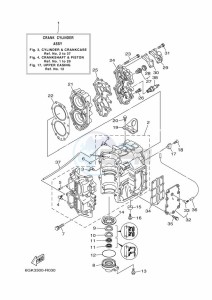 40XMHL drawing CYLINDER--CRANKCASE