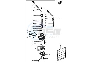 YQ AEROX 50 drawing CARBURETOR