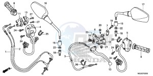 NC700SD NC700S Europe Direct - (ED) drawing HANDLE LEVER/ SWITCH/ CABLE (NC700S/ SA)