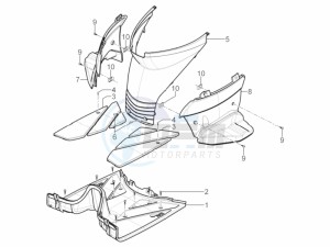 Typhoon 125 4T 2V E3 (NAFTA) drawing Central cover - Footrests