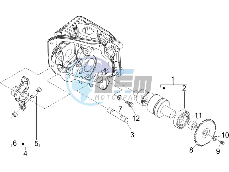 Camshaft - Rocking levers support unit