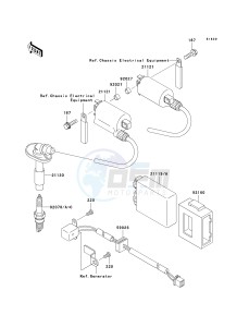 EX 250 F [NINJA 250R] (6F-7F) F6F drawing IGNITION SYSTEM