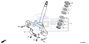 CBR125RSD CBR125RS UK - (E) drawing STEERING STEM