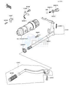 KE 100 B [KE100] (B9-F10) [KE100] drawing GEAR CHANGE MECHANISM