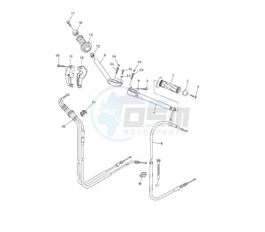 YZF R6 50TH 600 drawing STEERING HANDLE AND CABLE