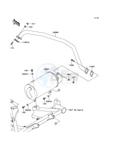 MULE_600 KAF400BFF EU drawing Muffler(s)