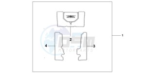 GL1800A drawing TRUNK MAT SET