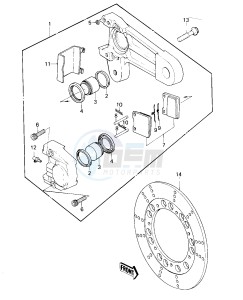 KZ 1000 E [SHAFT] (E1-E2) [SHAFT] drawing REAR BRAKE