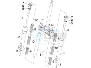 Beverly 125 Sport e3 drawing Fork components (Escorts)