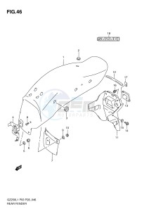 GZ250 (P3) drawing REAR FENDER